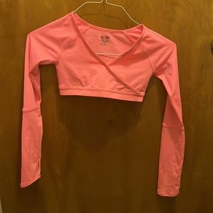 Girl’s Champion Long Sleeve Cropped Active Wrap Top